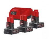 Pack 3 batteries 12v 6Ah + 1 chargeur 12 